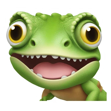 smile chameleon  sticker