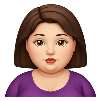 very fat handsome rich brunette woman sticker