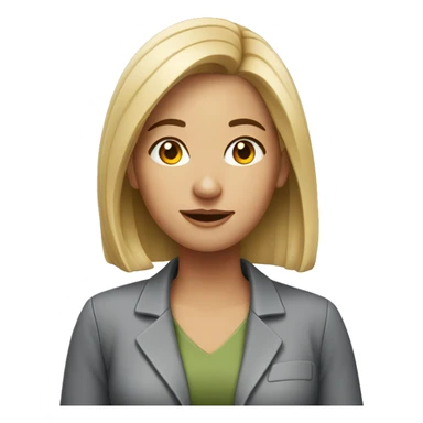 casual office girl portrait sticker