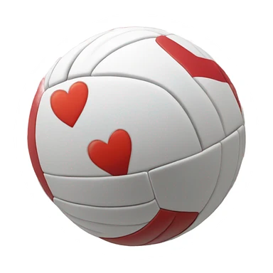 volleyball with hearts sticker