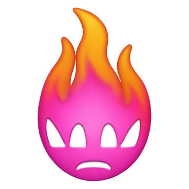 Pink fire ios emoji sticker
