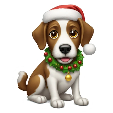 Christmas dog sticker