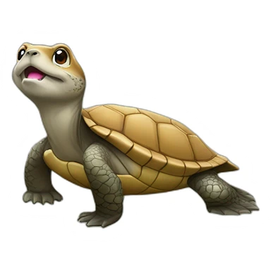 Tortue sur une loutre sticker