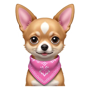 Chihuahua with pink bandana sticker