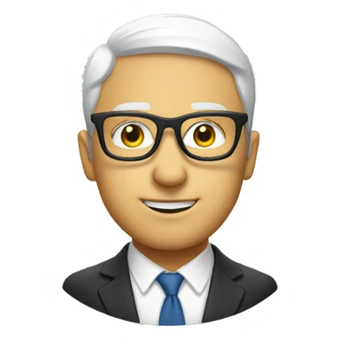 white ey glasses sticker