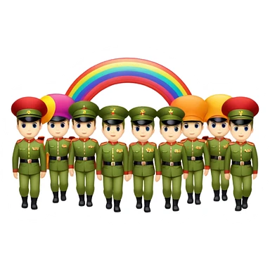 Gay pride army sticker