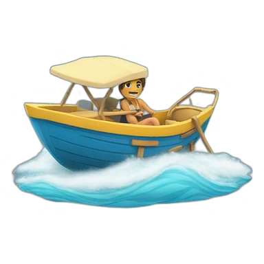 Buggy sur son bateau sticker