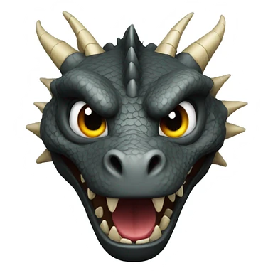 Dragon noir fâché  sticker