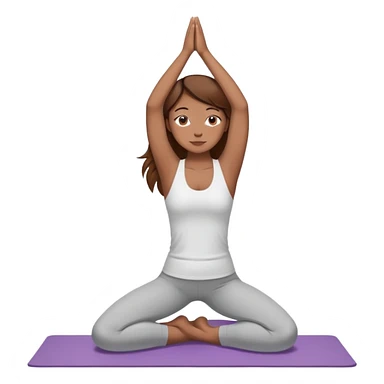 girl with brown hair doing yoga sticker