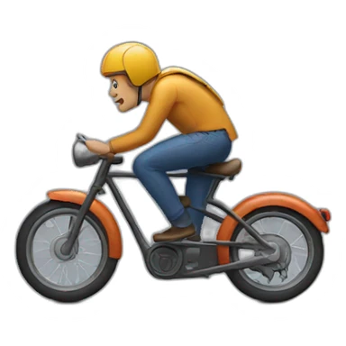 man on bike buy fish sticker