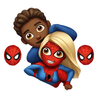 Spiderman with girl face sticker