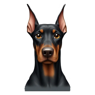 Doberman sit sticker