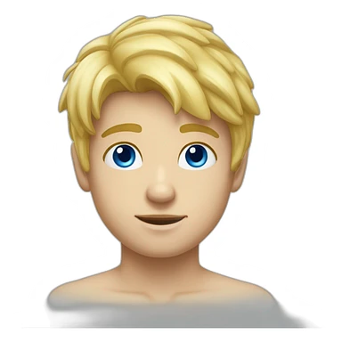 Garçon blond yeux bleu style héroïquefantaisy sticker