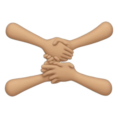 5 hands shake sticker