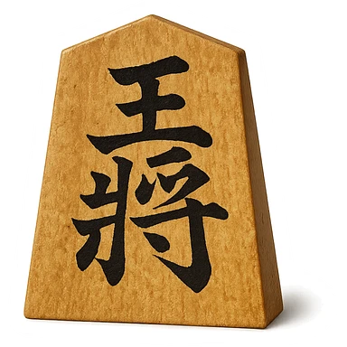 shogi piece with traditional atmosphere sticker