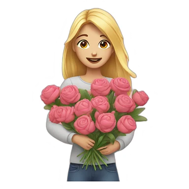 Girl wants flowers  sticker