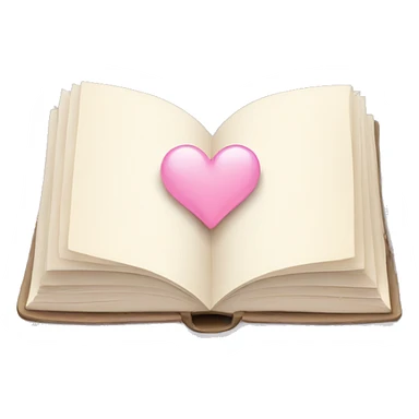 book with a light pink heart sticker