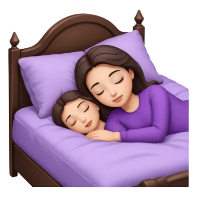 brunette-single-girl-in-lavender-bed-sleeping-pretty-eyelashes-light-skin sticker