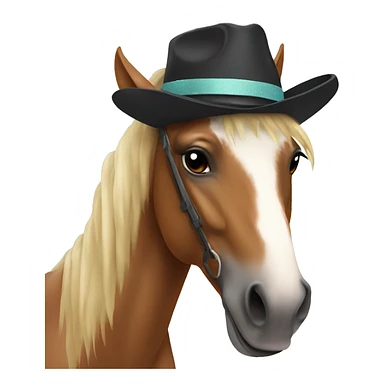 Horse with cool hat sticker