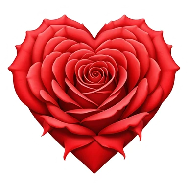Rose heart sticker