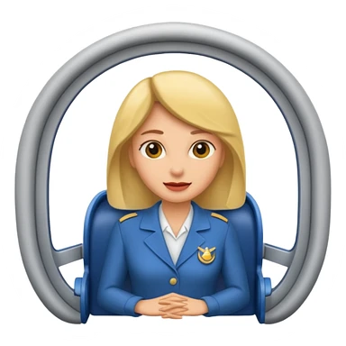 woman in plane sticker