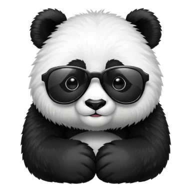 Panda in dark glasses sticker