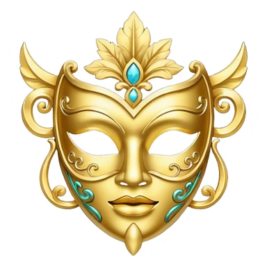 gold mask  sticker