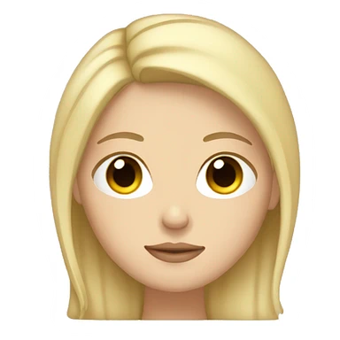 White girl with dark brown hair and blonde highlights sleeping sticker