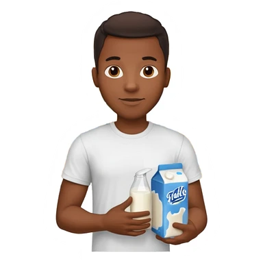 Make a black guy getting milk from store sticker