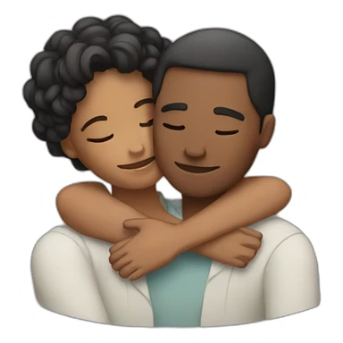 Couple hugging each other sticker