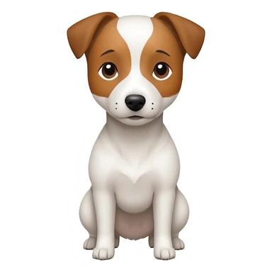 a white jack russell cross sticker