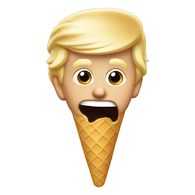 Trump eating ice cream sticker
