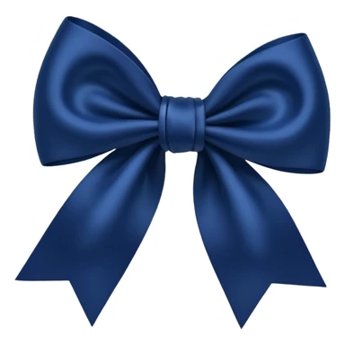 Navy blue bow sticker