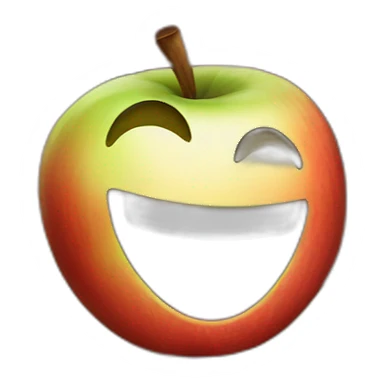 happy apple sticker