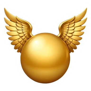 Redondo,con alas , dorado y magia sticker