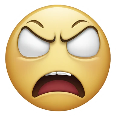 angry face with tear sticker