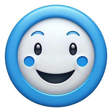 buffering symbol with a smiling face in the center sticker