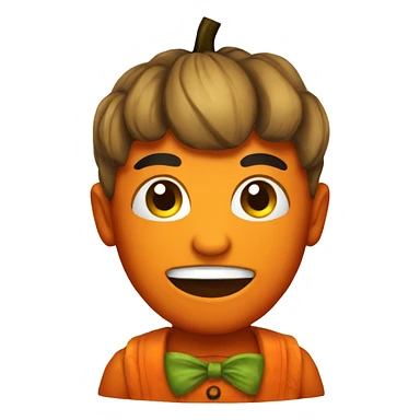 A Halloween pumpkin costume sticker