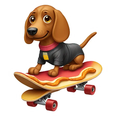 Skateboarding hotdog  sticker