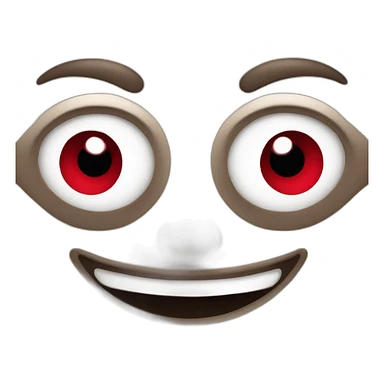 smile emoji with red eyes sticker