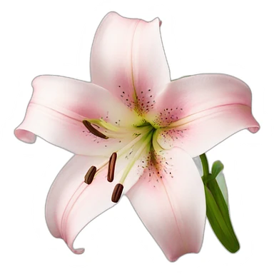 light pink lilium sticker