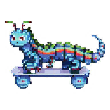 centipede on rollerskates sticker