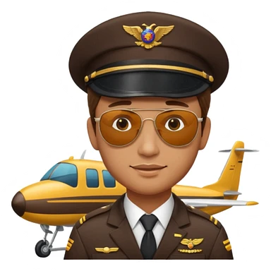 business manpilot riding plane sticker