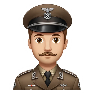 nazi SS soldier man with brown hair and facial hair sticker