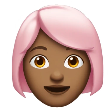 Woman with light pink bob and side bangs winking sticker