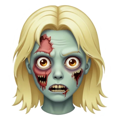 zombie with blode sticker