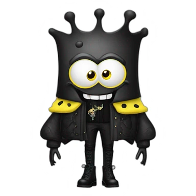 spongebob goth in balenciaga sticker