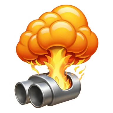 Inox exhaust fire sticker