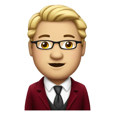 fat banker in dark red velvet suit sticker