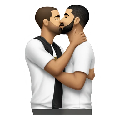 Drake kissing Ishowspeed sticker
